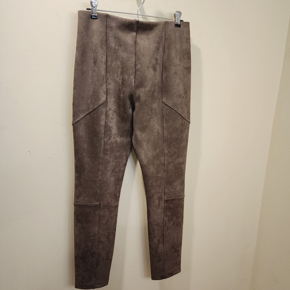 IVANKA TRUMP Women's Faux Suede Tan Pull On Slim Fit Strechy Pants Size S - Picture 9 of 11